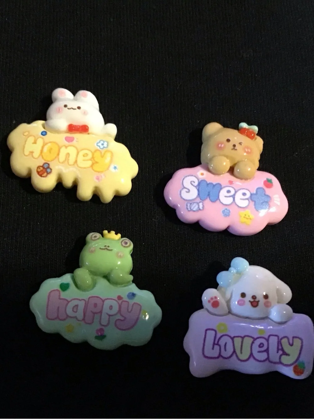 Cute Multicolor mini magnet set- Honey, Sweet, Happy, Lovely
